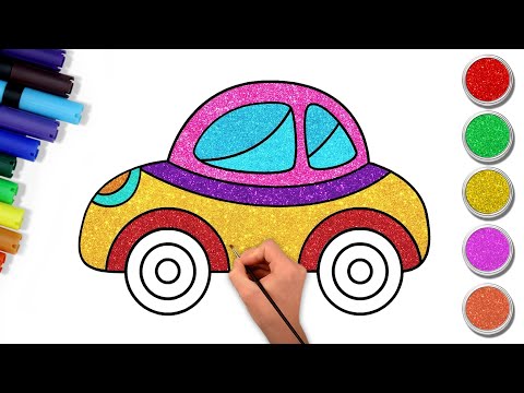 🖍️How to Draw a Sparkling Car🚗✨ | Easy Drawing Tutorial | Kaise Banate Hain | Chiki Art Hindi