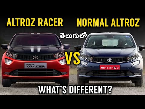 Tata Altroz Racer vs Altroz Normal Comparison in Telugu #tataaltrozracer #altroz #comparison #telugu