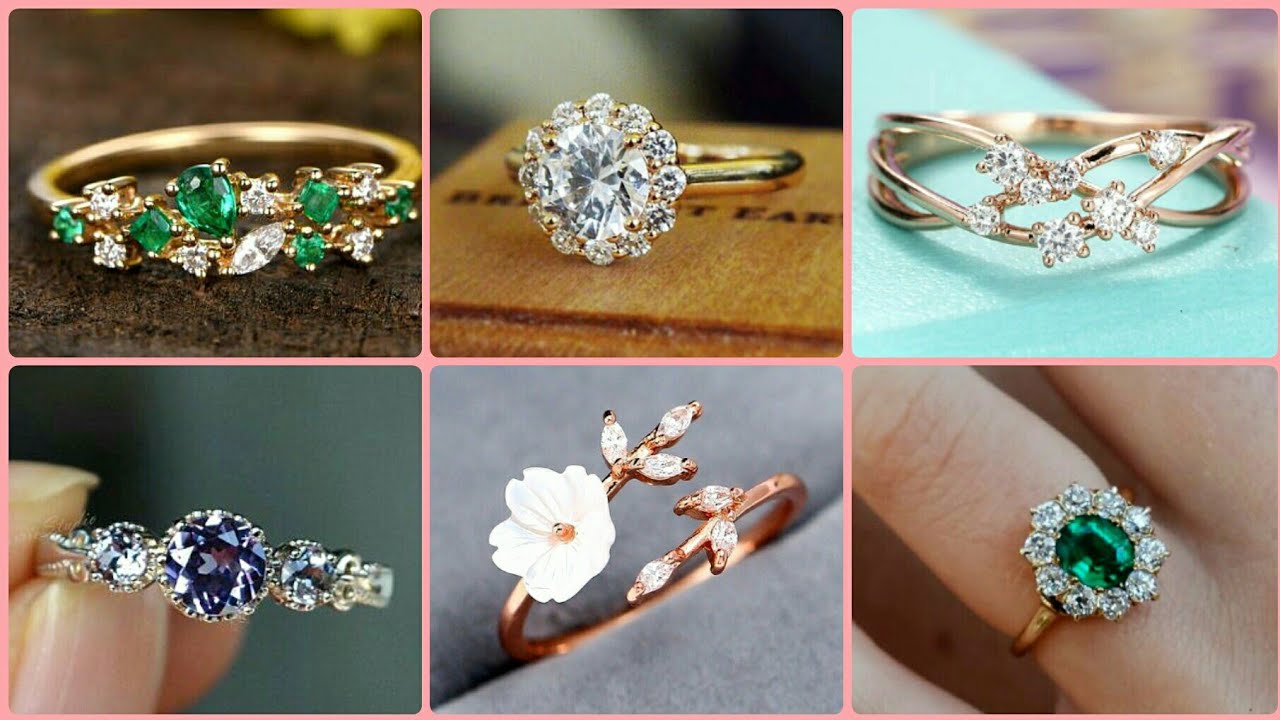 Vintage Engagement Gold Rings antique Wedding Rings design