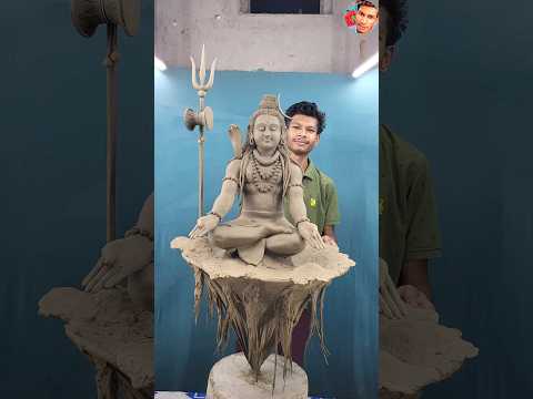 Mahakal 🔱🚩 | How to make Shiva idol made of clay #shiva_idol #Mahadev_idol #making_Mahadev #clayart