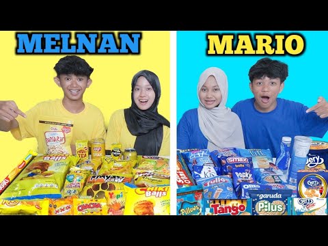 TANTANGAN BERBURU MAKANAN WARNA KUNING VS BIRU