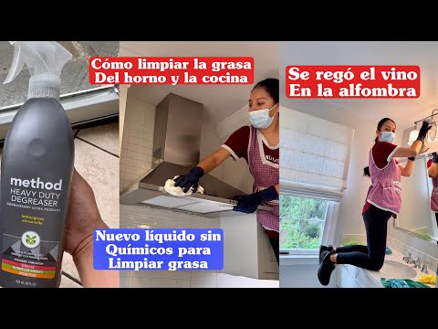 Como limpiar la grasa del HORNO Y LA COCINA, PONIENDO A PRUEBA UN NUEVO LIQUIDO, SE REGO EL VINO