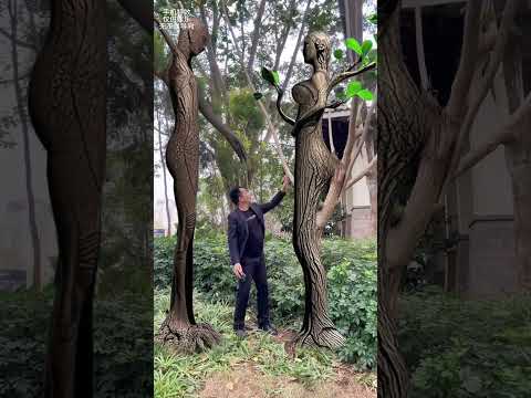 Have you noticed? This tree has changed its wife #MagicalTree #TreeBecomesSpirit