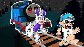 NUNCA JUEGUES THOMAS EXE en ROBLOX !!😱😨CON LOS BEBECITOS