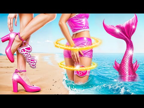 Sereia vs Barbie Na Vida Real! Como Se Tornar Popular Na Ilha Deserta!