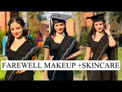 GRWM FOR GRADUATION FAREWELL | SKINCARE + LONGLASTING MAKEUP LOOK 🧿🎓