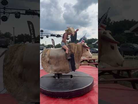 TINY TEXIE RIDES A BULL FOR 4TH OF JULY!! #TINYTEXIE #COUNTRY #ANIMALS #TREND #LITTLEPERSON #SHORTS