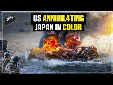 The MOST BRUTAL BATTLES between the US and Japan in FULL COLOR - World War II