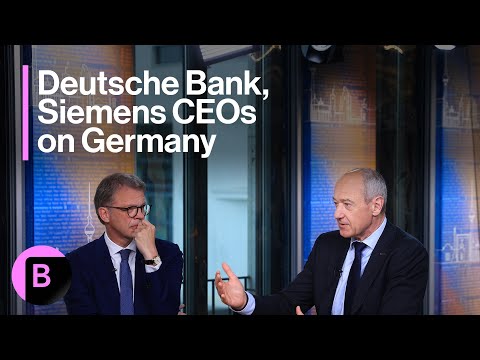 YouTube video thumbnail: Siemens and Deutsche Bank Ceos Make Their Joint Case for Germany