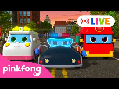 [LIVE🔴] ⭐️ NEW Pinkfong Super Rescue Team🚨 | Best Car Songs + More | Pinkfong