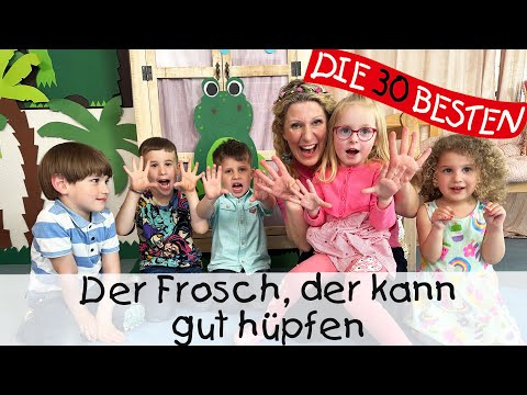 👩🏼 Der Frosch, der kann gut hüpfen - Singen, Tanzen und Bewegen || Kinderlieder