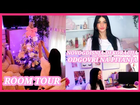 ROOM TOUR🎀 NOVOGODIŠNJA DEKORACIJA SOBE🌸 ODGOVARAM NA VAŠA PITANJA ✨