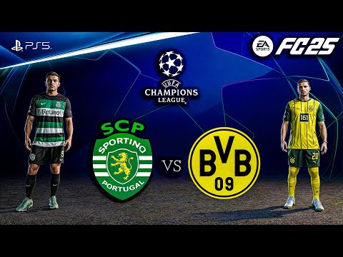 FC 25 - Sporting CP vs. Borussia Dortmund | UEFA Champions League 2025 PlayOff | PS5™ [4K60]