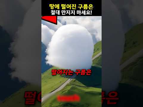 땅에 떨어진 구름은 절대 만지지 마세요!