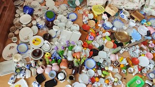 New Miniature Real Cooking Ceramic utensils installation | Mini kitchen Real utensils Collection set