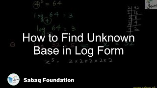 How to Find Unknown Base in Log Form