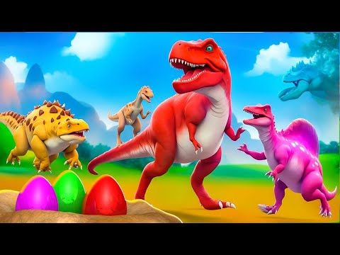 Pregnant T-Rex's Epic Rescue Mission | A Heroic Dinosaur Journey! Jurassic World Adventure!