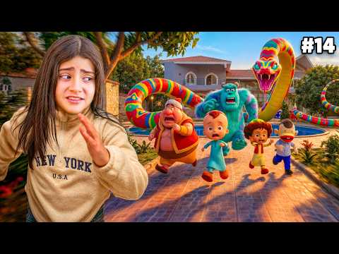 ثعبان ضخم هجم علي بيتنا 😱🐍 خوفنا كتير 😨 وحاولنا نخرجه بس للأسف 😭💔!!