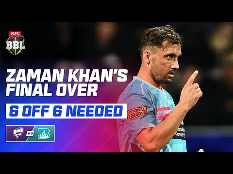 Zaman Khan Final Ball THRILLER! 6 To Win Off The Last Over 🫣 | #BBL15