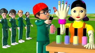 Scary Teacher 3D vs Squid Game Makeup Nails Glitter Nice or Error Challenge Granny vs Neighbor Loser