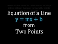 Finding the Slope-Intercept Equation from Two Points