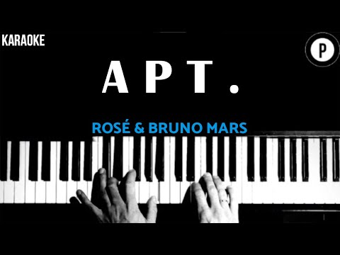 APT - Rosé & Bruno Mars KARAOKE Slowed Acoustic Piano Instrumental COVER LYRICS