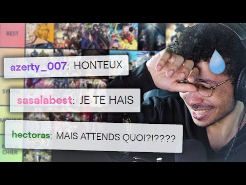 MA TIER LIST ANIMES (Vous allez pleurer du sang)