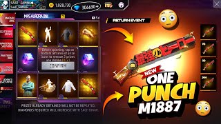 Ob50 100% One Punch Man M1887 Return Event 💥| Redeem Code Bangladesh Server | Free Fire New Event