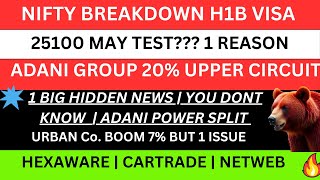 NIFTY FALL WHY?💥ADANI POWER NEWS NETWEB SHARE NEWS💥ADANI GAS NEWS URBAN NEWS ADANI GROUP NEWS