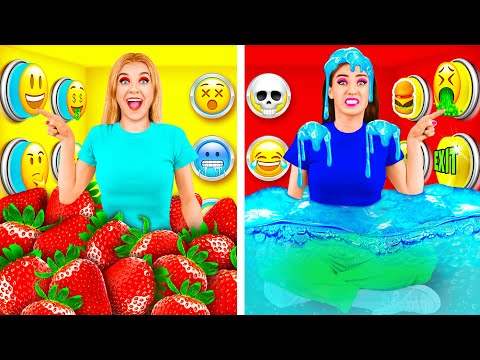 1000 Mystery Buttons Challenge Only 1 Lets You Escape | Funny Food Situations by TeenChallenge