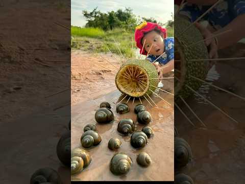 Single mom show SURVIVAL with snail and Jackfruit #camping #outdoors #bushcraft #lifehacks