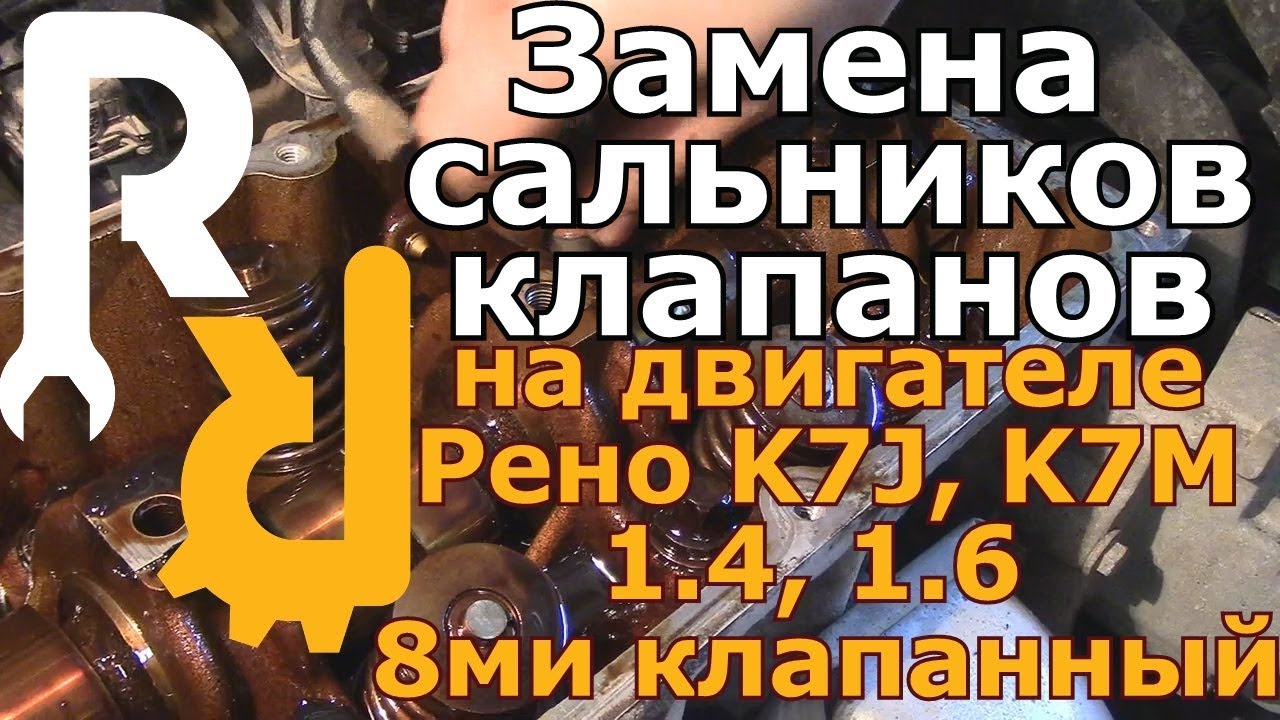 Замена сальников клапанов на двигателе Рено 1, 4 1, 6 8ми клапанный