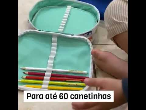 Estojo Escolar Para 60 Canetinhas