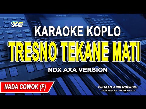 TRESNO TEKANE MATI - Karaoke Koplo Nada Pria | Cowok (NDX AXA VERSION)