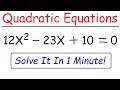 Quadratic Equation Solving Methods