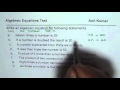 Algebraic Expressions and Equations