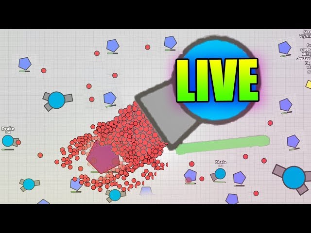 A LIVE STREAM WHERE WE WILL PLAY DIEP.IO FOR FUN PLEASE WATCH OR I WILL BE SAD :(