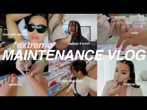 *extreme* BEAUTY MAINTENANCE ROUTINE botox, filler, nails, haircut, go to makeup, self care vlog
