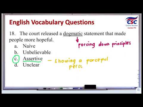 CSE Review | Vocabulary | 5-item Sample Questions Part 4