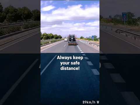 This Emergency Braking System is a life saver.#shorts  #dashcam #trucker #trucking #truckdriver #lkw