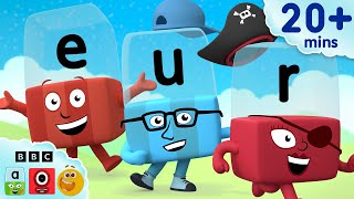 Letter Sounds E U R 📖 | Lesson Three - Phonics Made Easy | @officialalphablocks