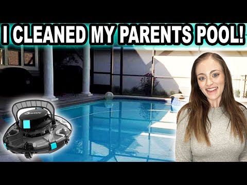 I CLEANED MY PARENTS POOL! (Winny 200SE Cordless Pool Vacuum, My Most Cost-Effective Option)