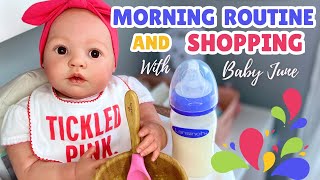 Reborn Toddler Morning Routine + Shopping Trip With Baby June!