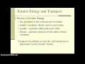 States of Matter and Cellular Transport