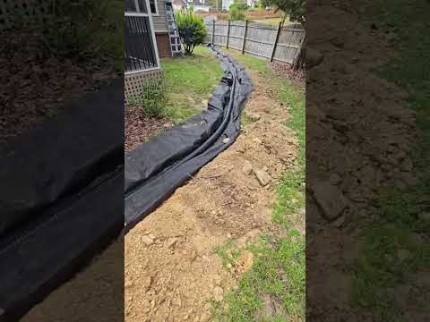 #frenchdrain is the way to go here in #columbia #southcarolina #yarddrainage #landscaping