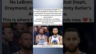 "Warriors just said the quiet part out loud: not title contenders this year. 💔🐐