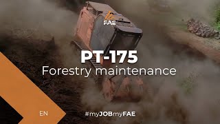 Видео - PT-175 - FAE PT-175 гусеничные машины - Уменьшение расхода топлива и мульчирование леса в горах Сьерра-Невада (USA)