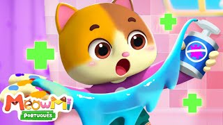 🐱 Show da Família Gato - Lave as Mãos  | Músicas Infantis em Português | Compilação