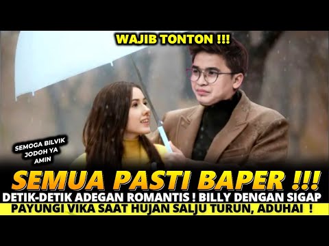 DETIK-DETIK ADEGAN ROMANTIS! BILLY DENGAN SIGAP PAYUNGI VIKA SAAT HUJAN SALJU TURUN,NETIZEN:ADUHAI!!