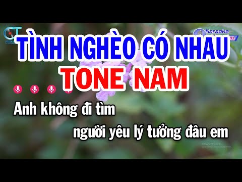 Karaoke Tình Nghèo Có Nhau Tone Nam ( Em ) Nhạc Sống Beat Mới || Karaoke Đồng Sen